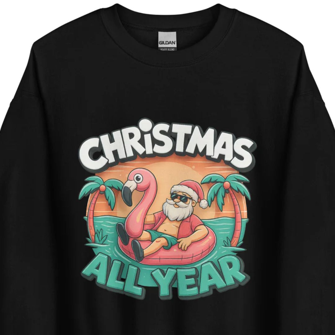 Christmas All Year - Unisex Sweater - Motivansicht bei FunStuff.at
