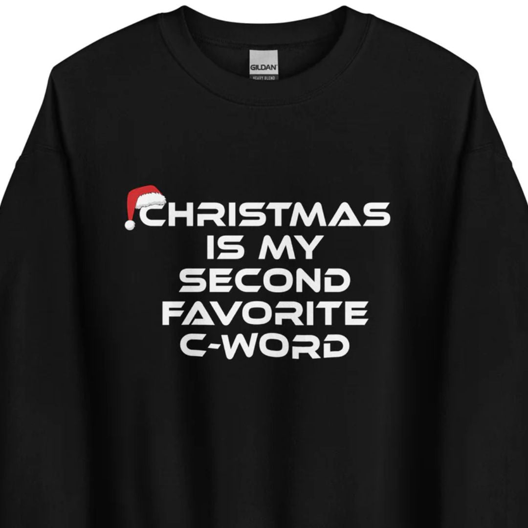 Christmas Is My Second Favorite C-Word - Unisex Sweater - Motivansicht bei FunStuff.at