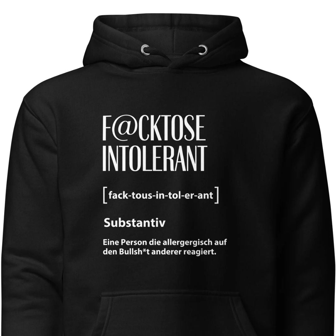 F@cktoße Intolerant - Unisex Hoodie - Motivansicht bei FunStuff.at