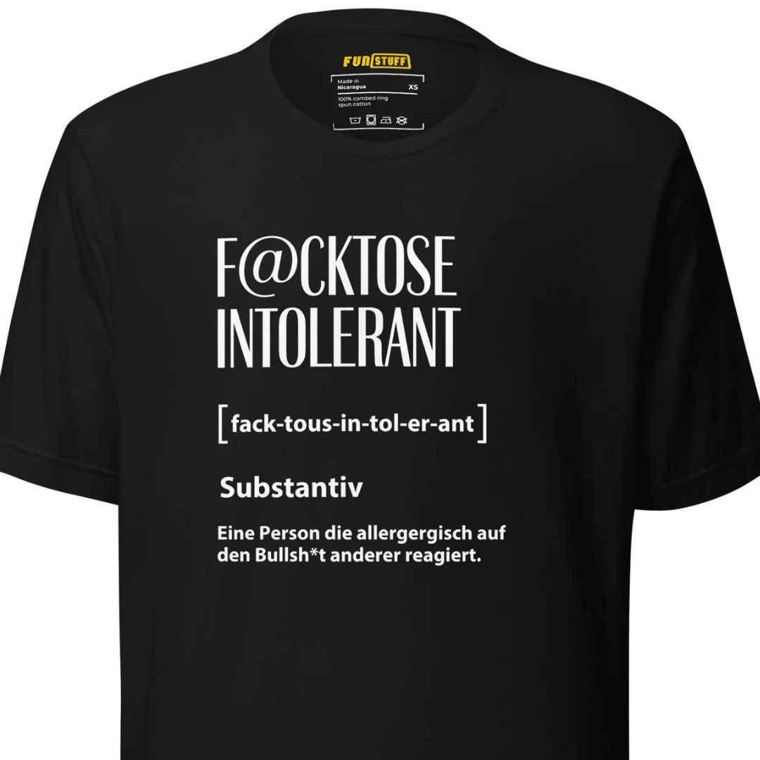 F@cktoße Intolerant - Unisex-T-Shirt - Motivansicht bei FunStuff.at
