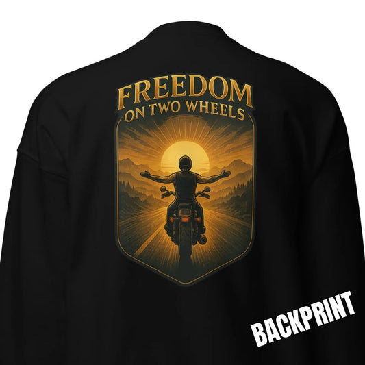 Freedom on Two Wheels - Backprint Unisex-Pullover