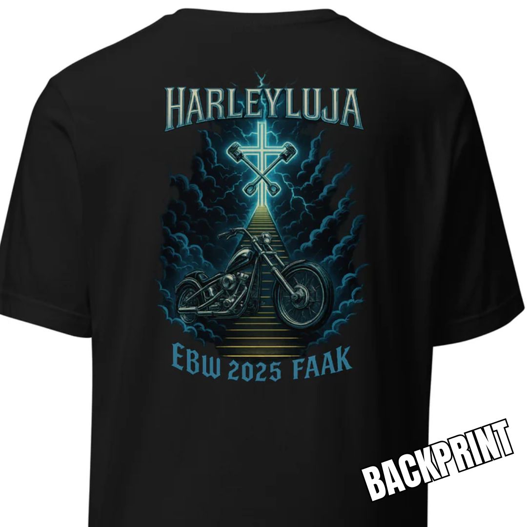 HARLEYLUJA – EBW 2025 Backprint T-Shirt