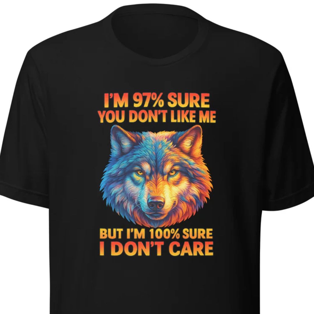 I’m 97% Sure You Don’t Like Me – Unisex T-Shirt - Motivansicht bei FunStuff.at