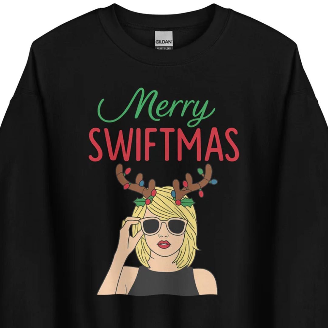 Merry Swiftmas Unisex Sweater - Motivansicht bei FunStuff.at