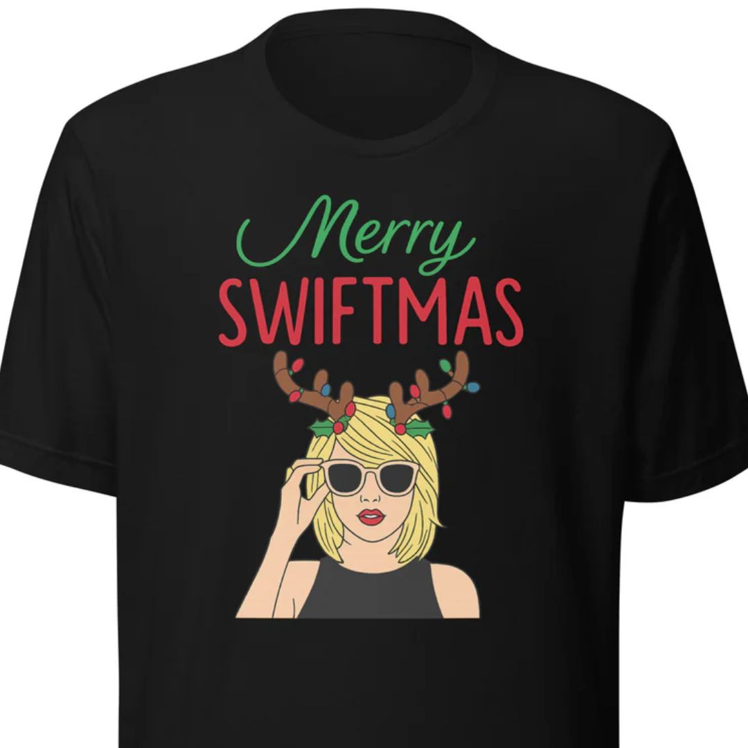 Merry Swiftmas Unisex T-Shirt - Motivansicht bei FunStuff.at