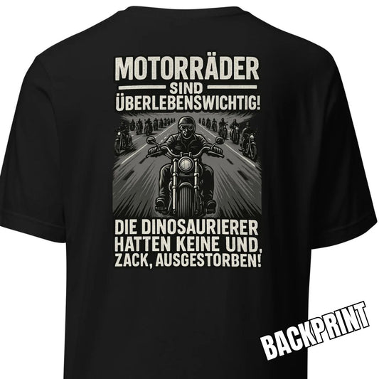 Motorräder sind überlebenswichtig – Biker Backprint Shirt