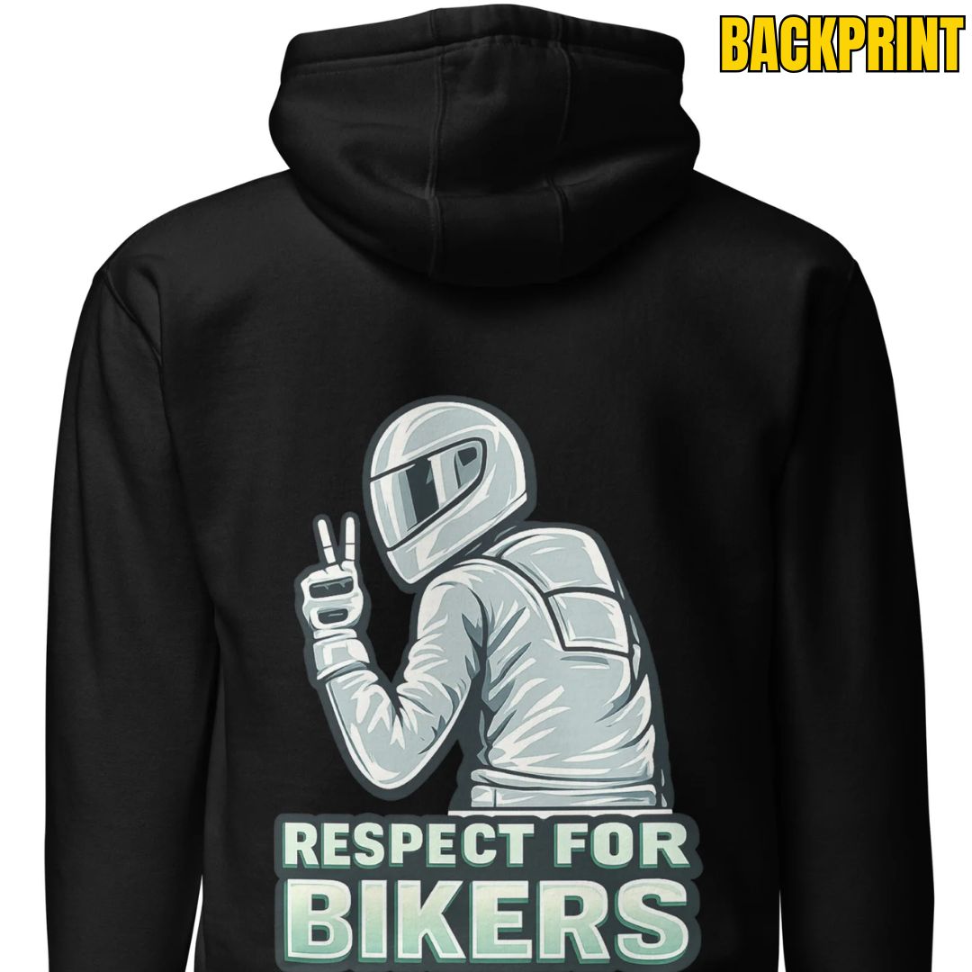 Respect for Bikers - Unisex Hoodie (Backprint) - Rückansicht bei FunStuff.at