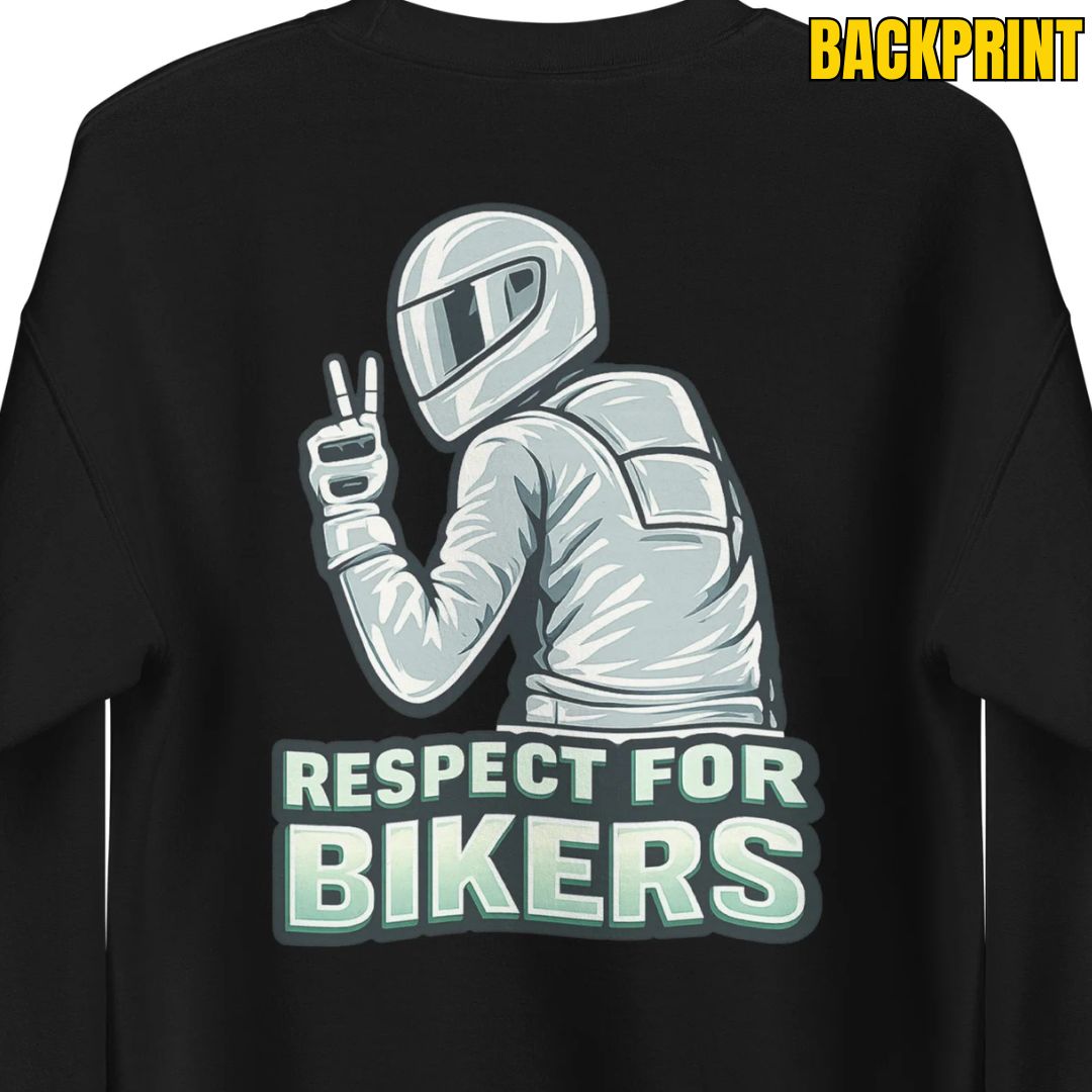 Respect for Bikers - Unisex Sweater (Backprint) - Rückansicht bei FunStuff.at