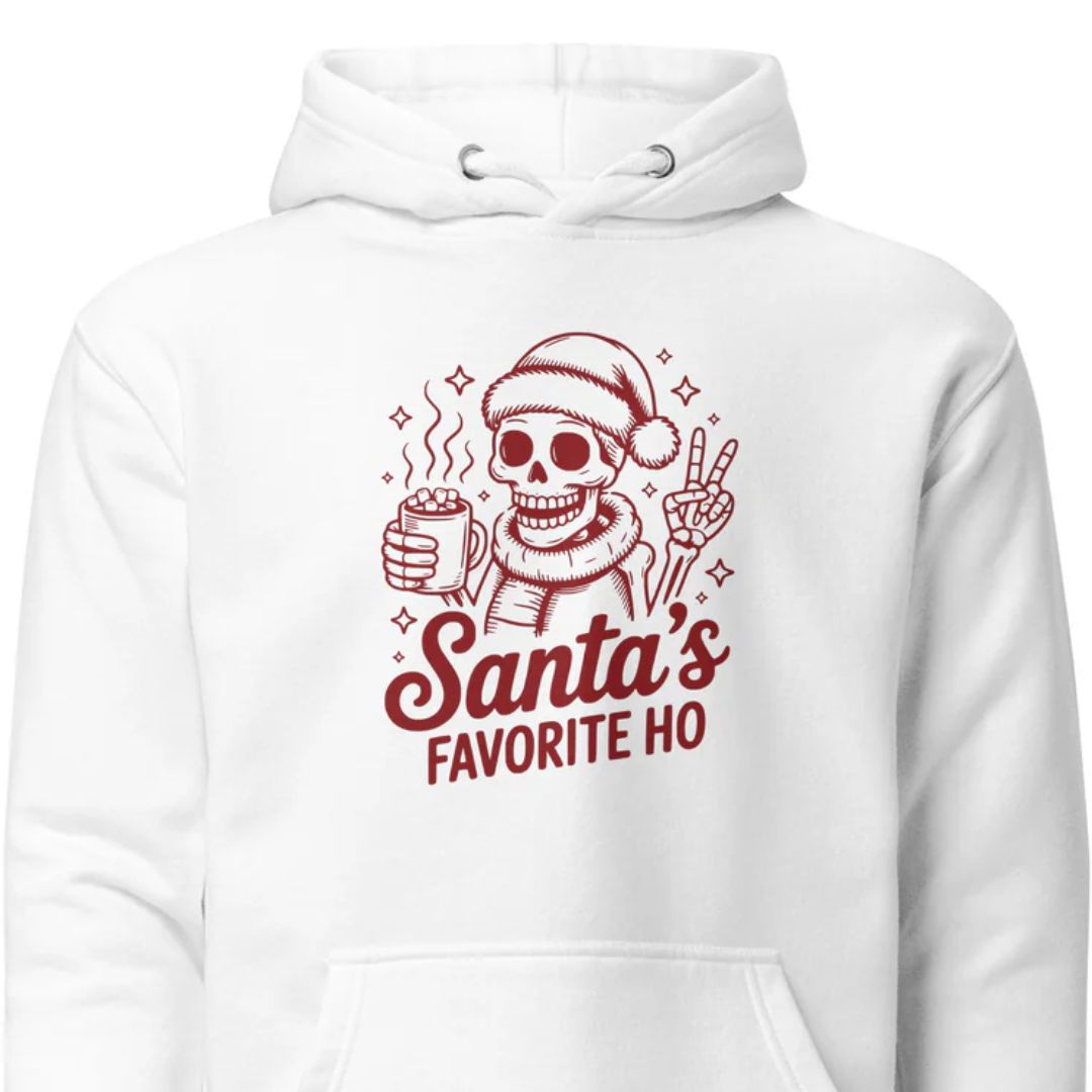 Santa’s Favorite Ho - Unisex Hoodie - Motivansicht bei FunStuff.at