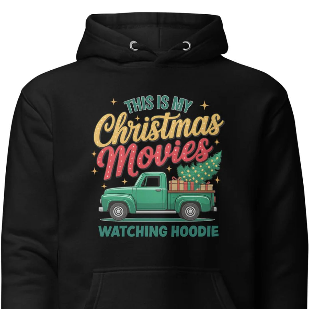 This Is My Christmas Movies Watching Hoodie - Unisex Hoodie - Motivansicht bei FunStuff.at