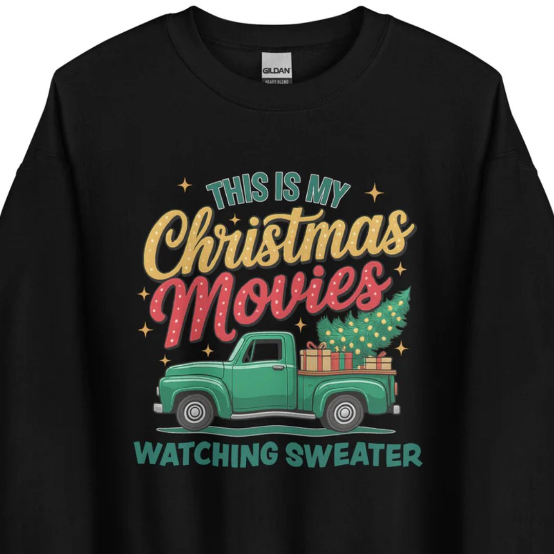 This Is My Christmas Movies Watching Sweater - Unisex Sweater - Motivansicht bei FunStuff.at