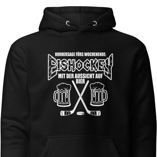 Vorhersage fürs Wochenende: Eishockey & Bier - Unisex Hoodie