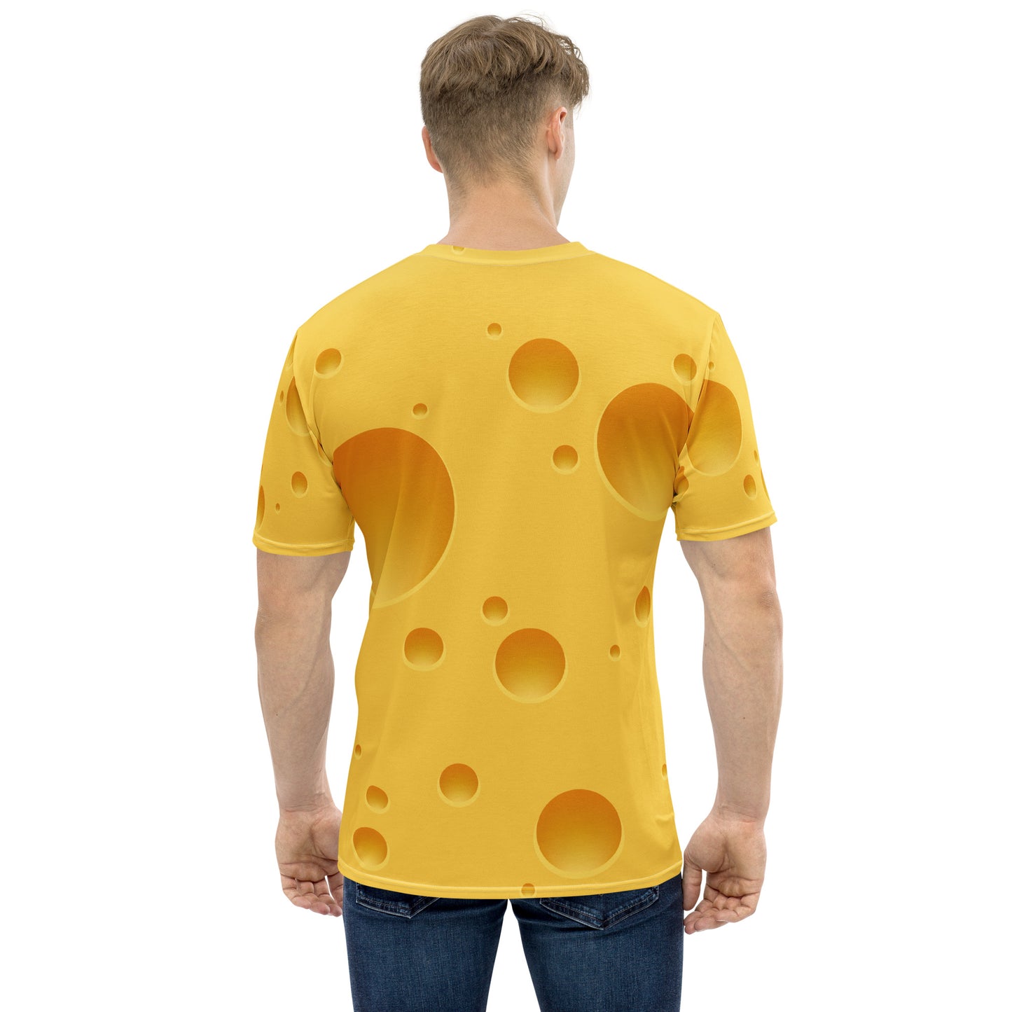 Cheese Lover Full Print Tee – weiß, Rückansicht