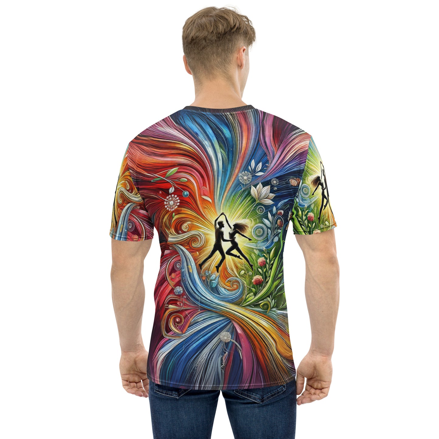 Dance Explosion Full Print Tee – weiß, Rückansicht