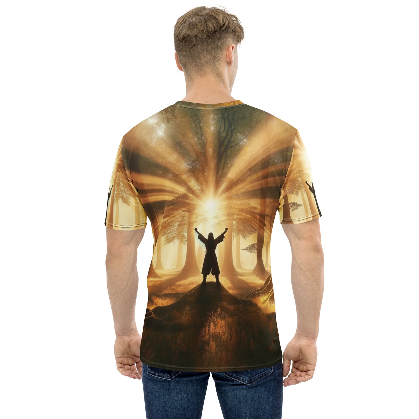 Forest Awakening Full Print Tee – weiß, Rückansicht