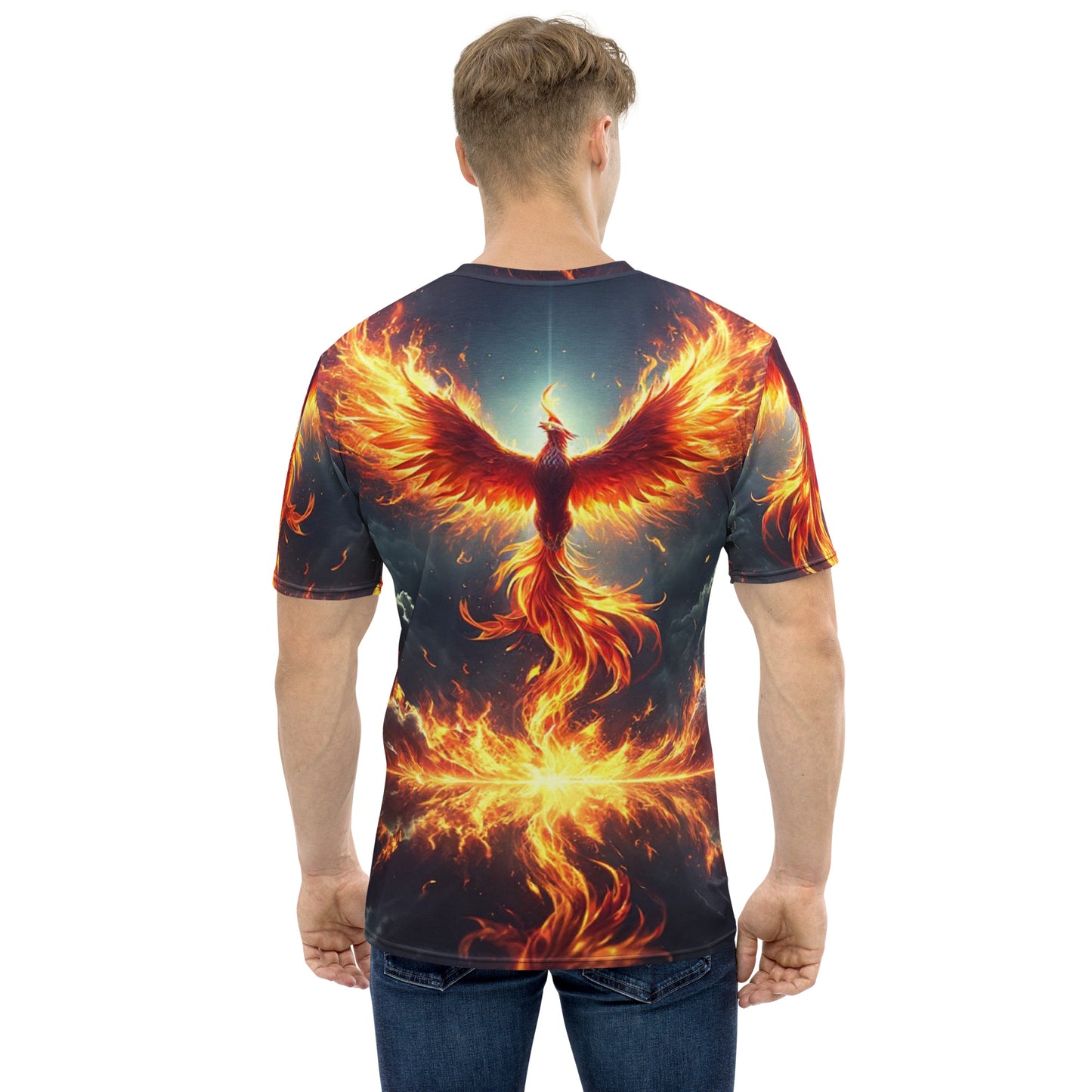 Phoenix Rising Full Print Tee – weiß, Rückansicht
