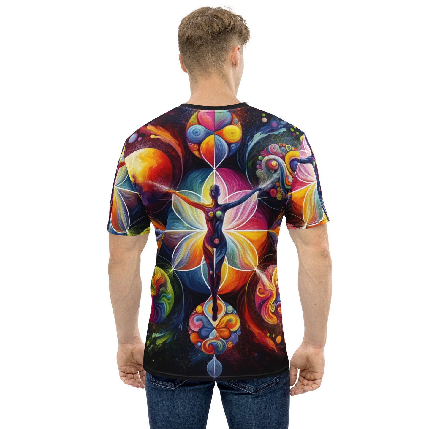 Chakra Universe Full Print Tee – weiß, Rückansicht