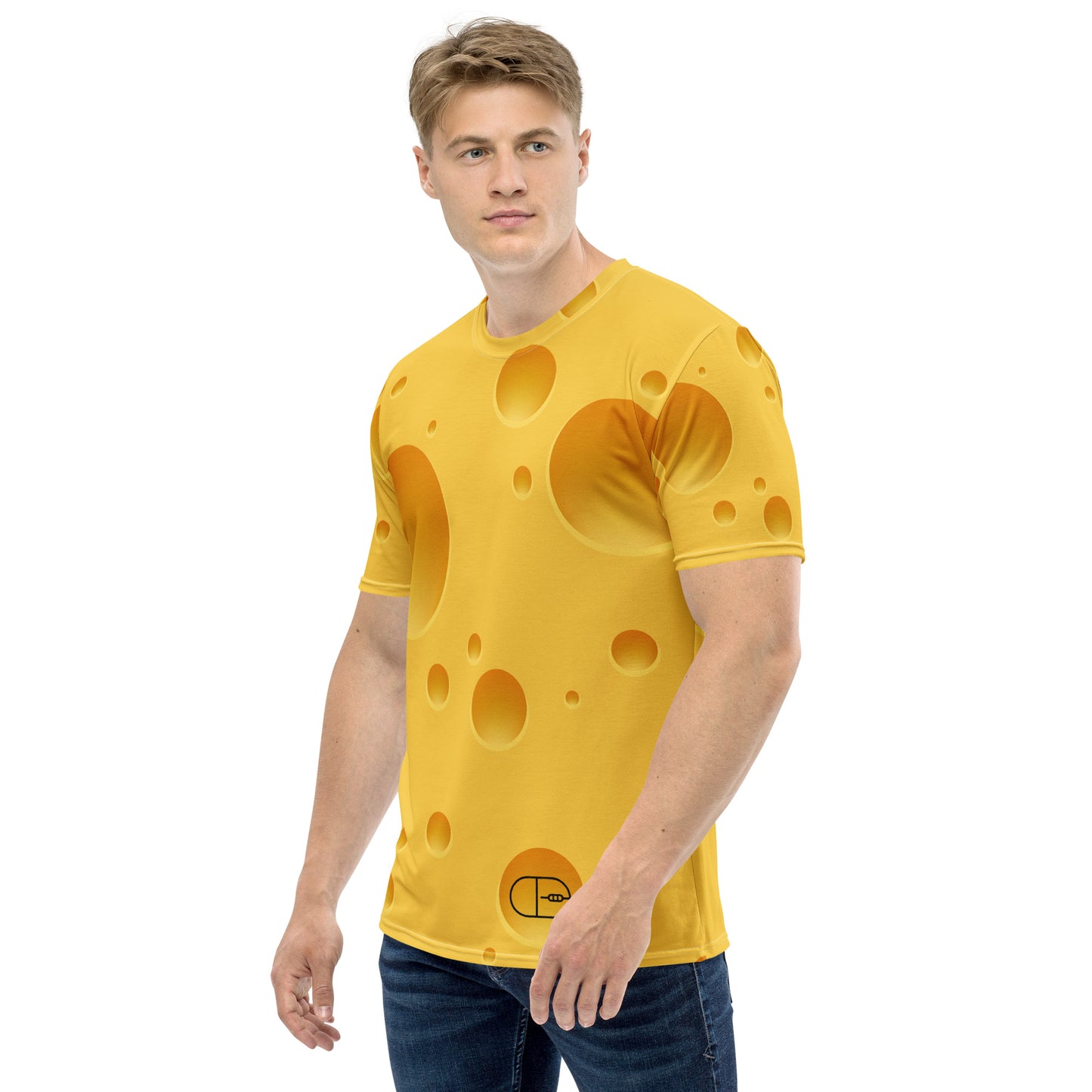 Cheese Lover Full Print Tee – weiß, Ansicht von links