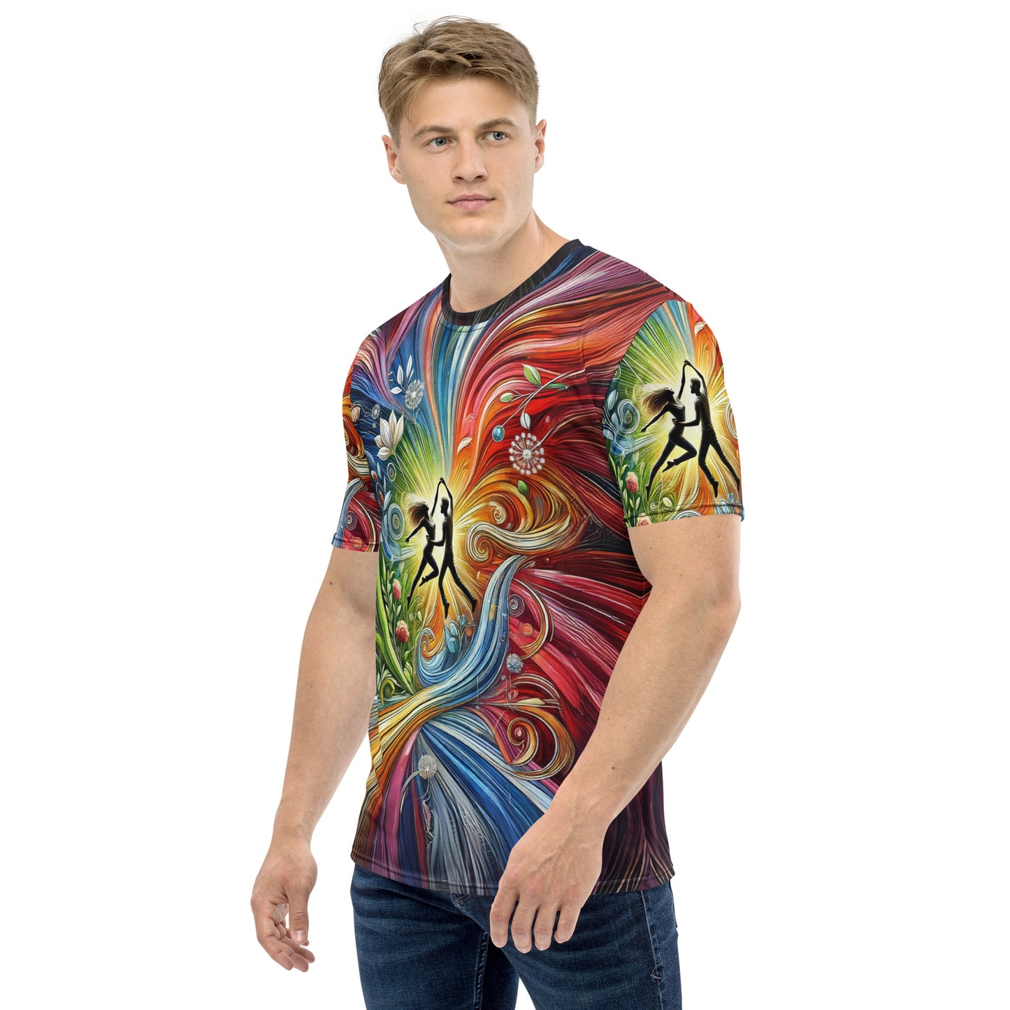 Dance Explosion Full Print Tee – weiß, Ansicht von links