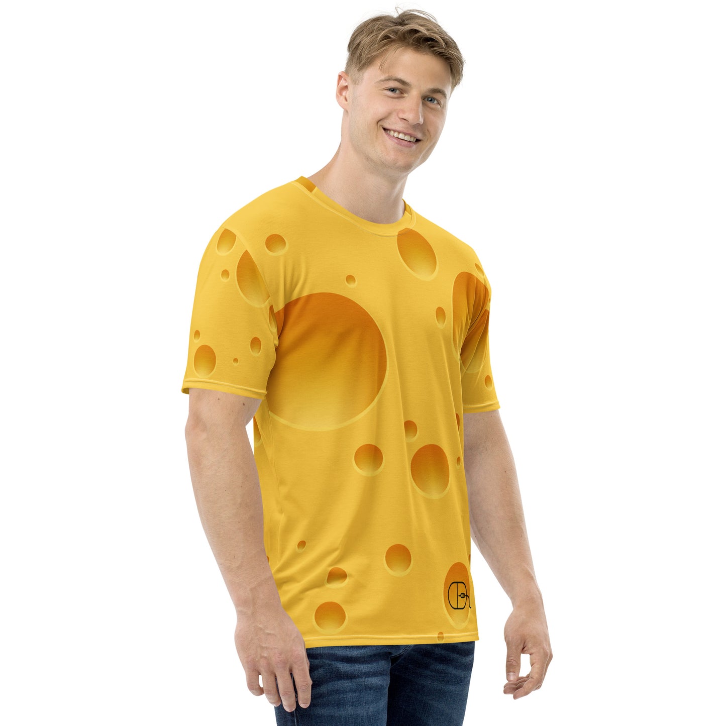 Cheese Lover Full Print Tee – weiß, Ansicht von rechts