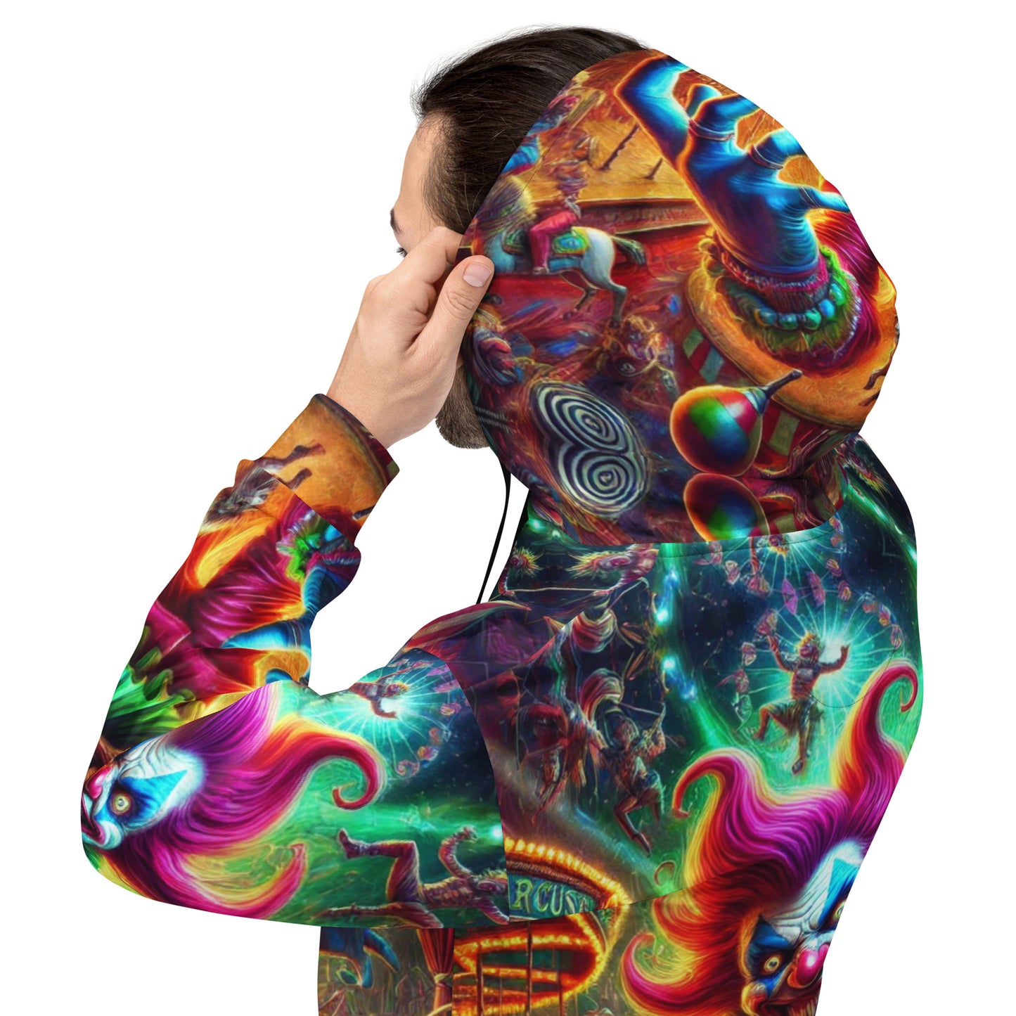 Crazy Carnival Clown – Full Print Hoodie