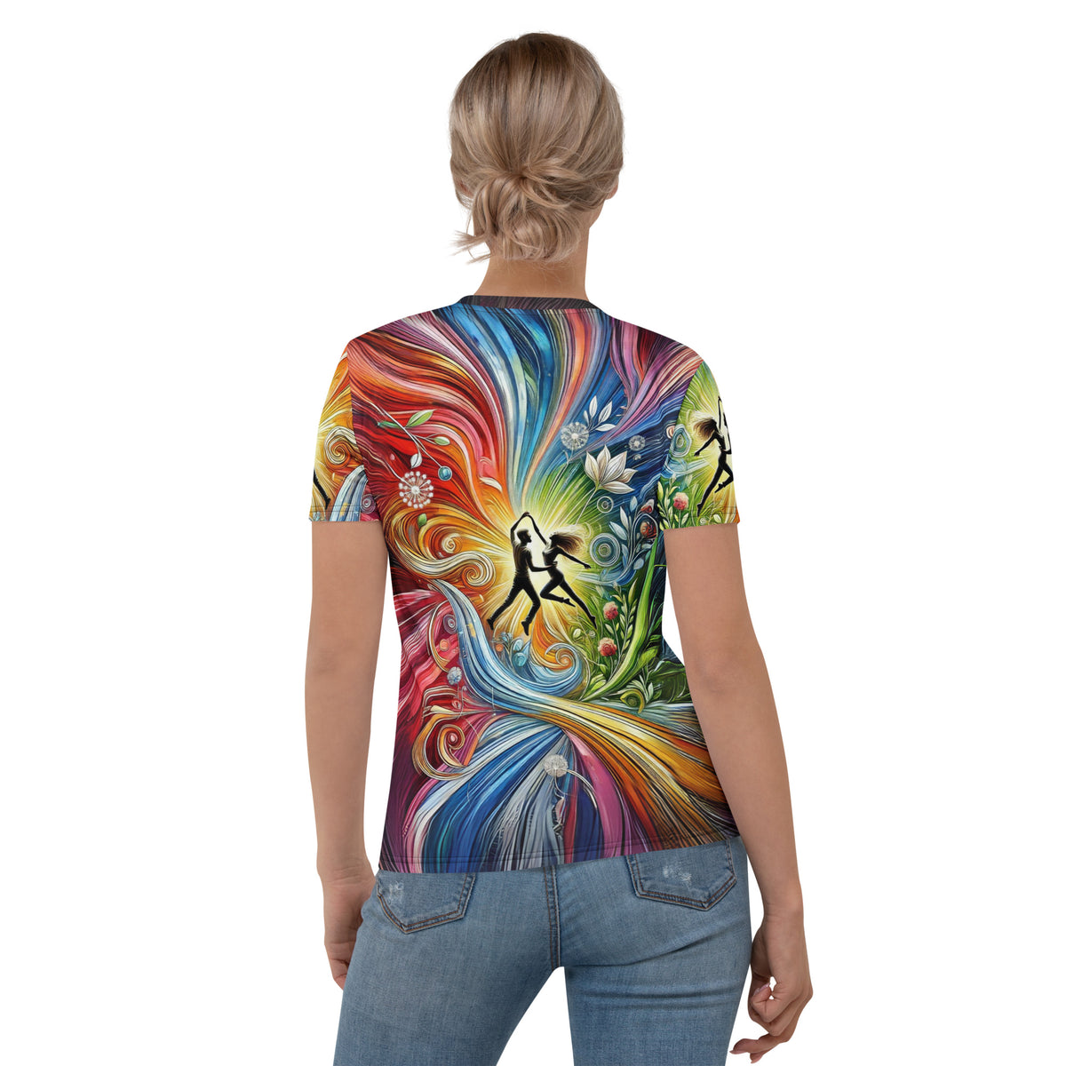 Dance Explosion Girls Full Print Tee – weiß, Rückansicht