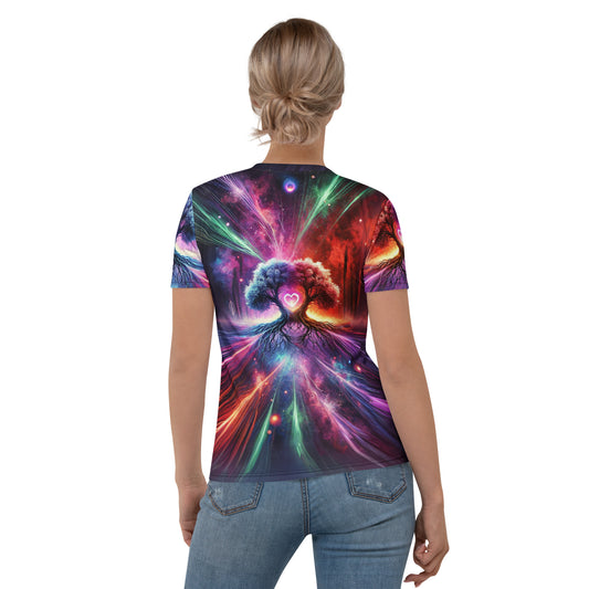 Cosmic Heart Tree Girls Full Print Tee