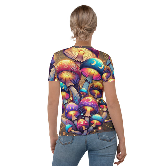Magic Mushrooms Girls Full Print Tee