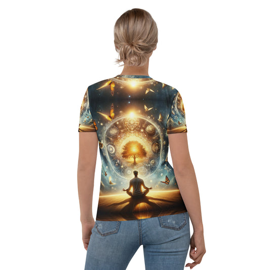 Cosmic Rooted Girls Full Print Tee