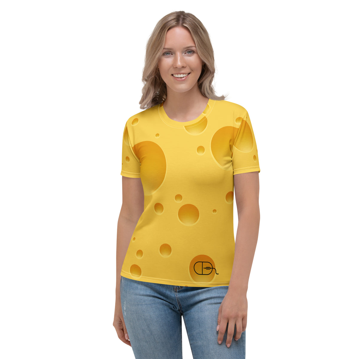 Cheese Lover Girls Full Print Tee - Vorderansicht bei FunStuff.at