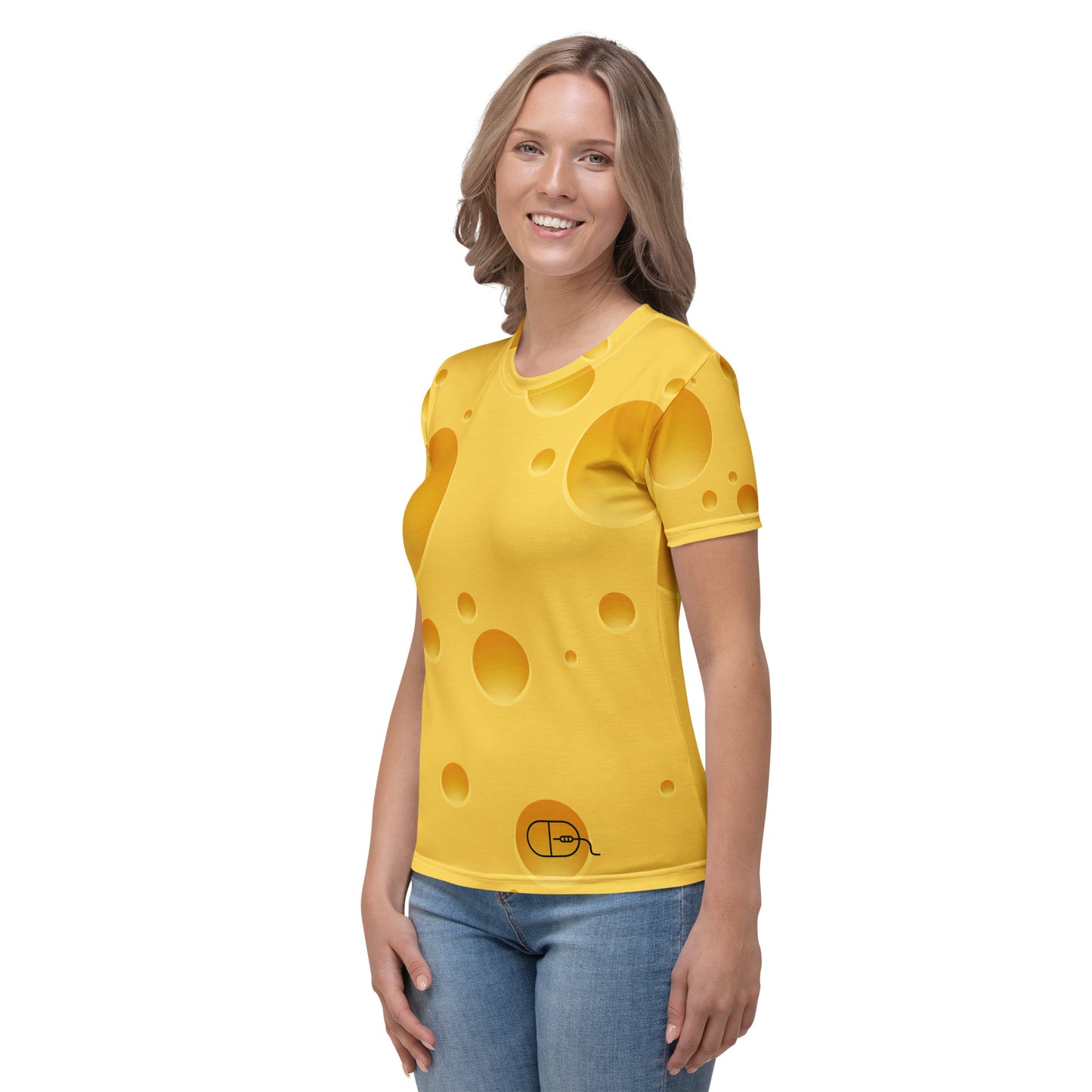 Cheese Lover Girls Full Print Tee – weiß, Ansicht von links