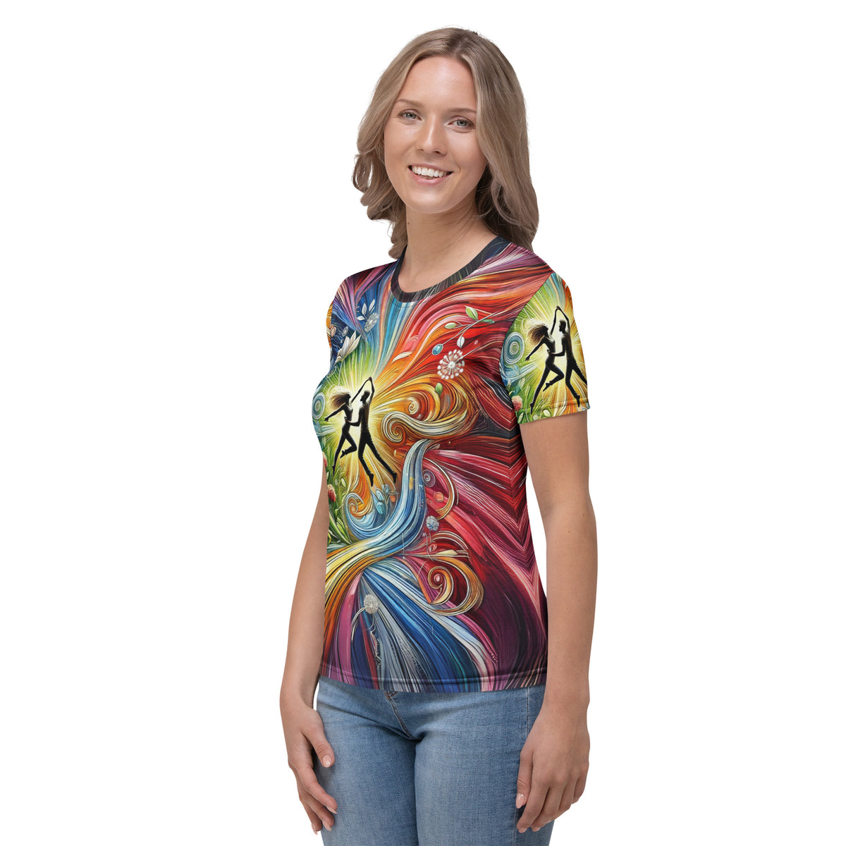 Dance Explosion Girls Full Print Tee – weiß, Ansicht von links