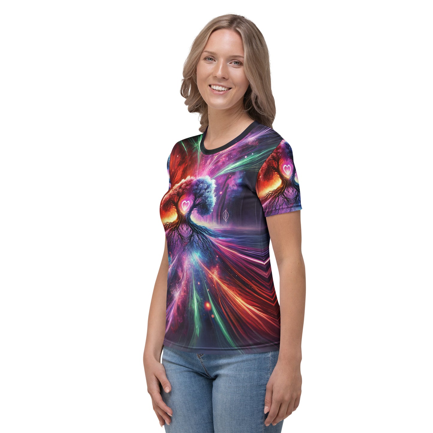 Cosmic Heart Tree Girls Full Print Tee