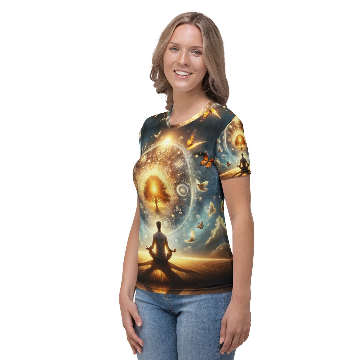 Cosmic Rooted Girls Full Print Tee