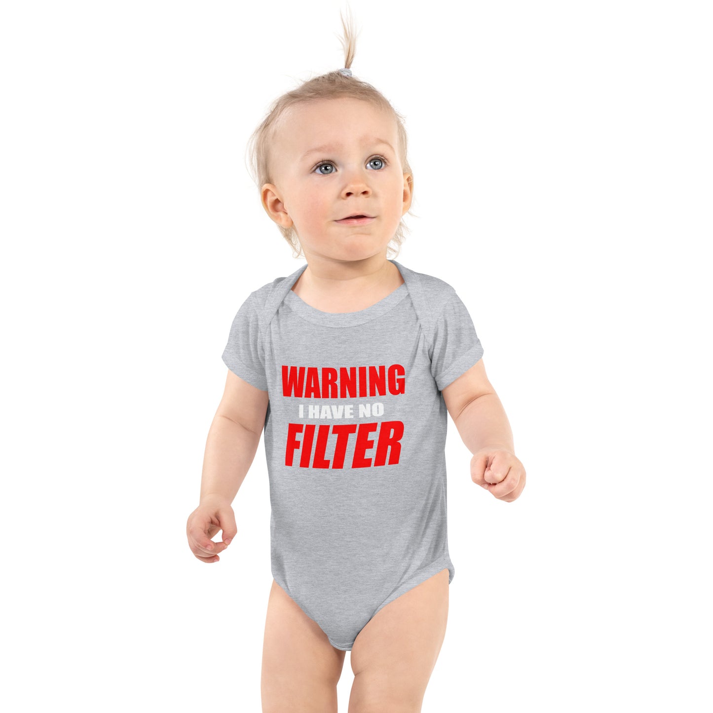 WARNING – I HAVE NO FILTER | Baby bodysuit with saying
