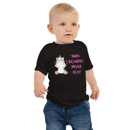 'Nen Scheiss muss ich! – Kinder T-Shirt mit Einhorn & Statement