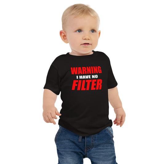 WARNING – I HAVE NO FILTER | Kinder T-Shirt mit Spruch