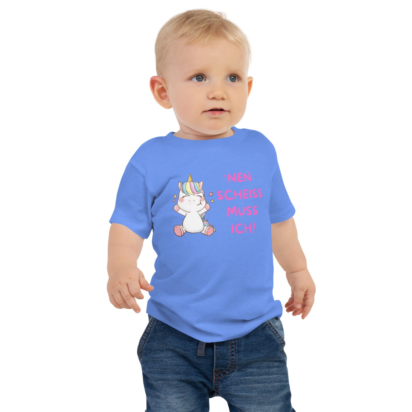 'I don't have to do shit!' – Kids' T-shirt with unicorn & statement