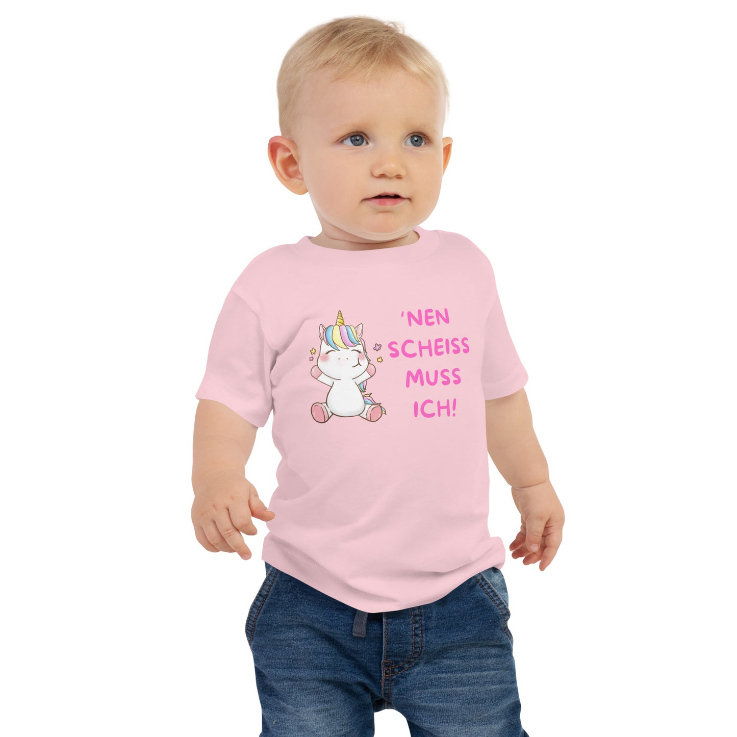 'I don't have to do shit!' – Kids' T-shirt with unicorn & statement