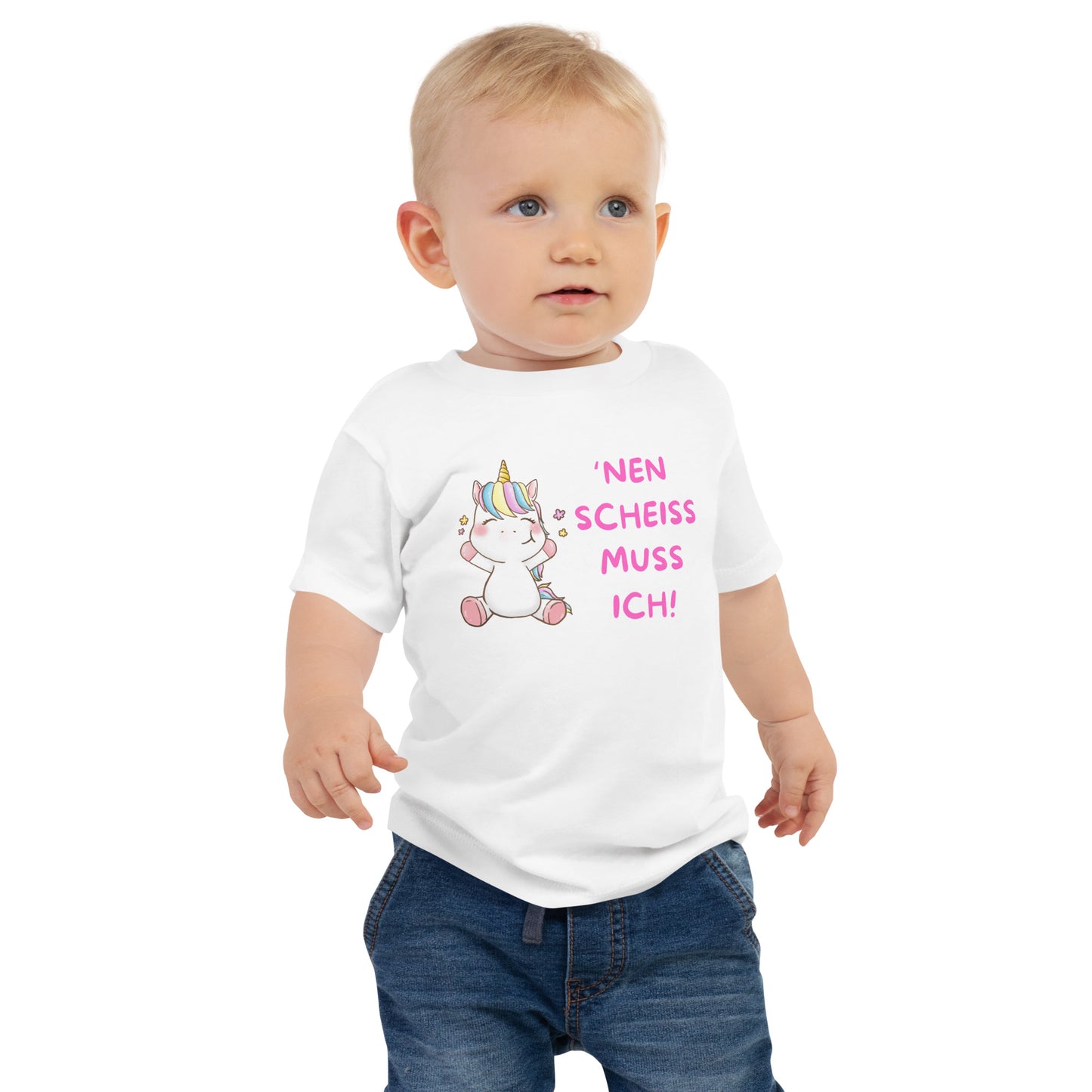 'I don't have to do shit!' – Kids' T-shirt with unicorn & statement