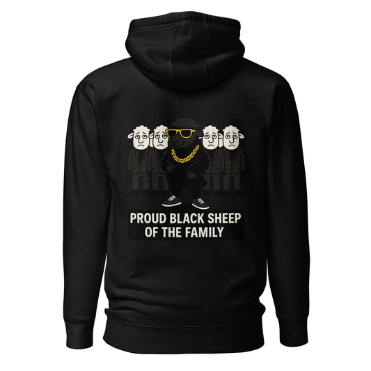 Proud Black Sheep of the Family – Unisex Hoodie Backprint