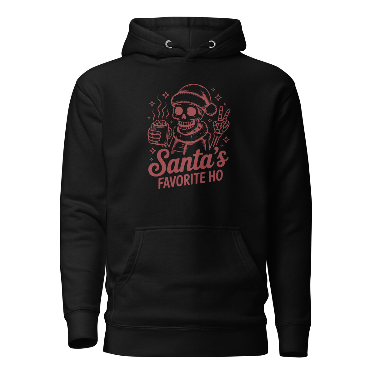 Santa’s Favorite Ho – Unisex Hoodie – schwarz, Vorderansicht