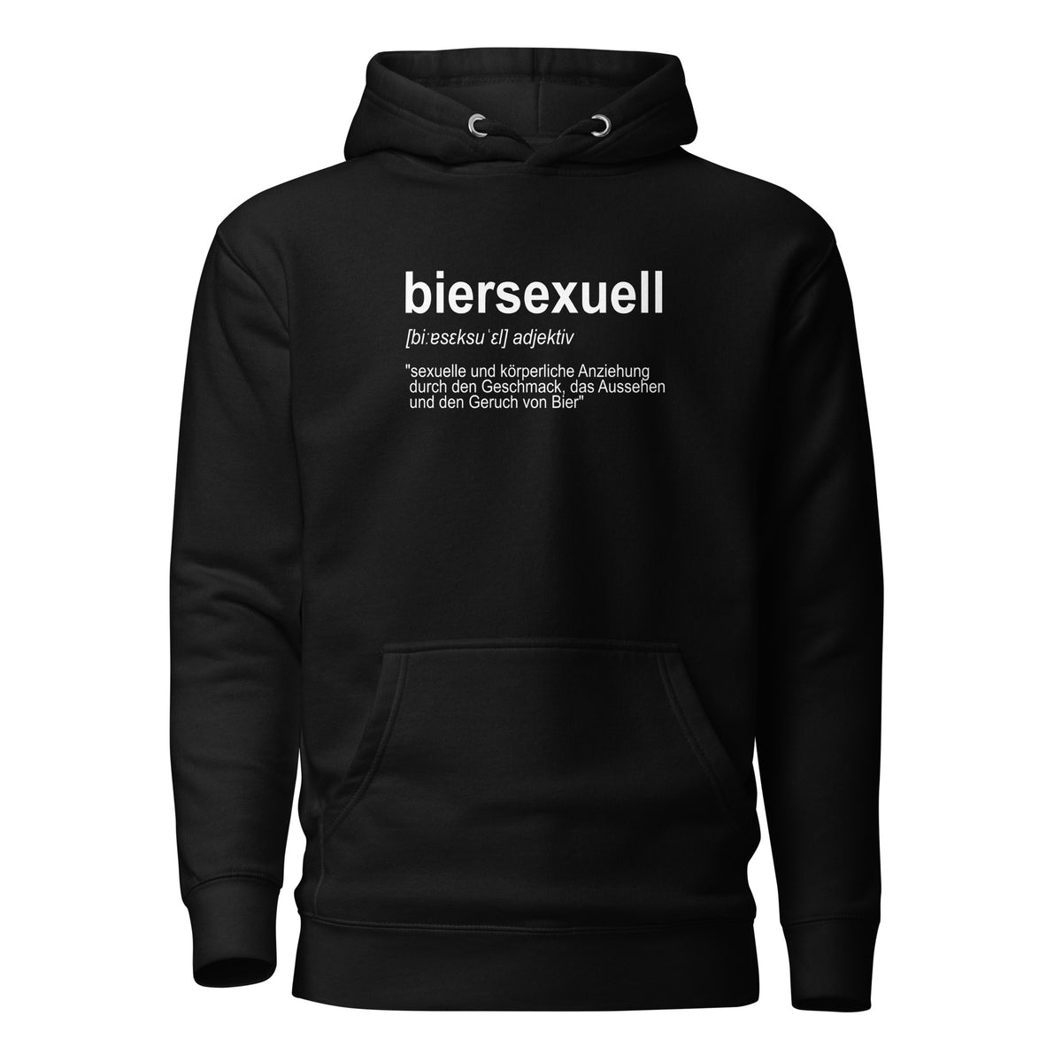 Biersexuell – Unisex Hoodie – schwarz, Vorderansicht