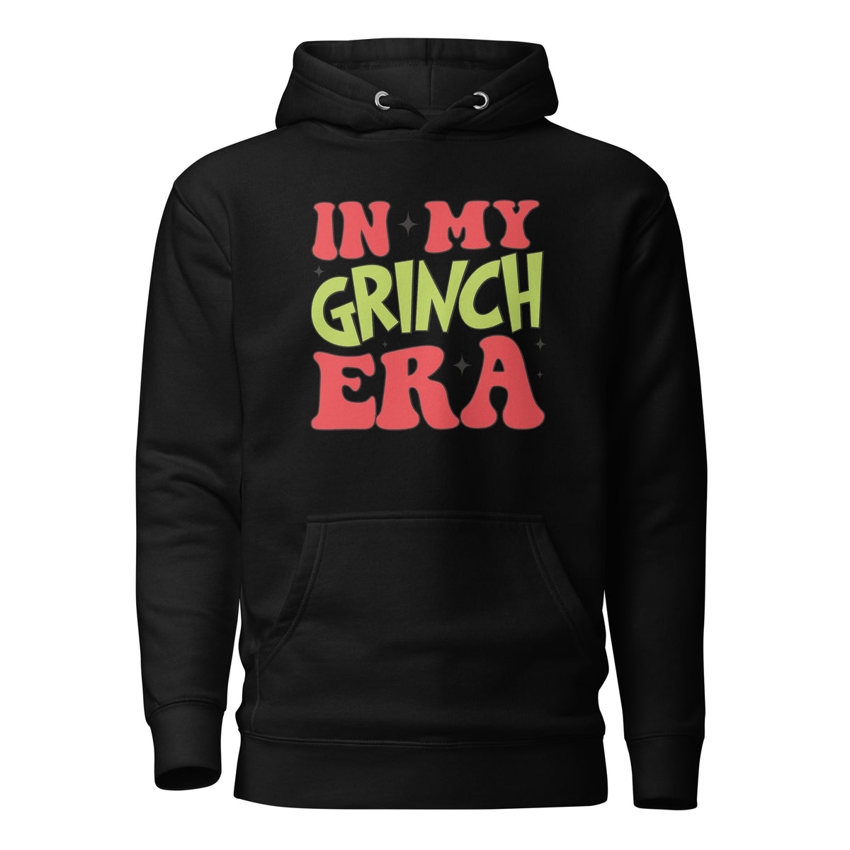 In My Grinch Era – Lustiger Weihnachts-Hoodie – schwarz, Vorderansicht