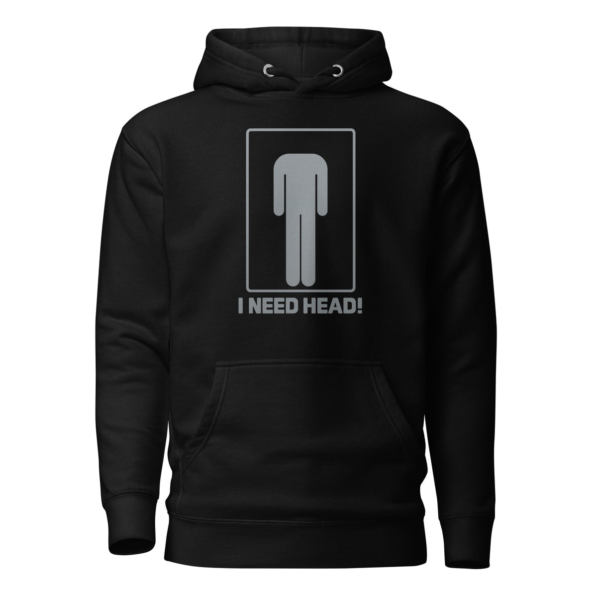 I Need Head. – Unisex Hoodie – schwarz, Vorderansicht