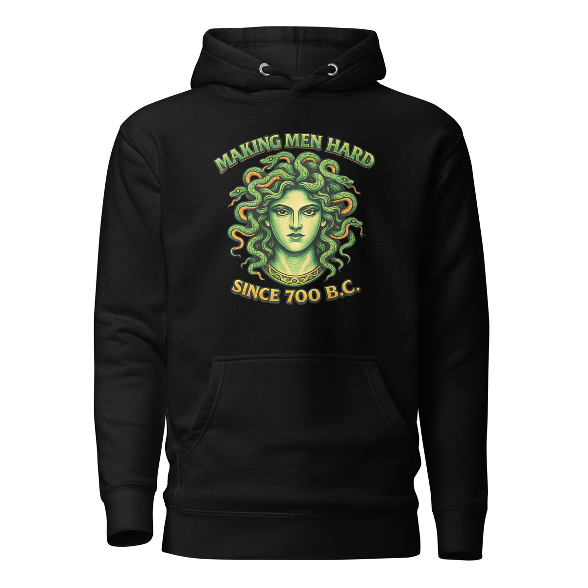 Making Men Hard Since 700 B.C. – Unisex Hoodie – schwarz, Vorderansicht