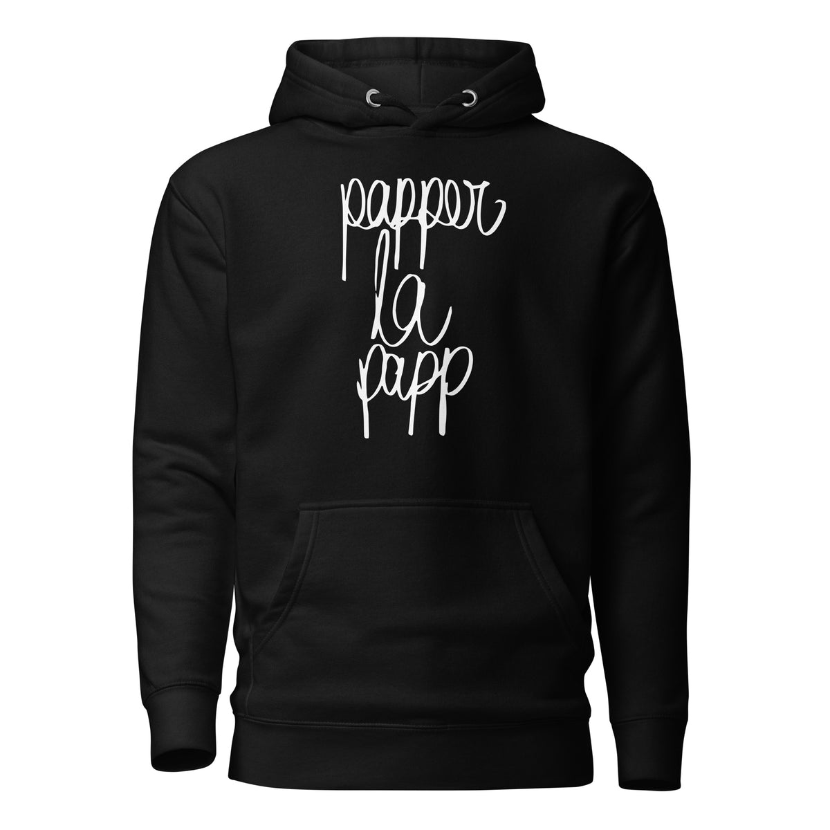 Papper la Papp – Unisex Hoodie – schwarz, Vorderansicht