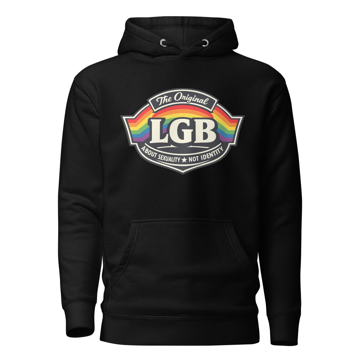 LGB – The Original – Unisex Hoodie – schwarz, Vorderansicht