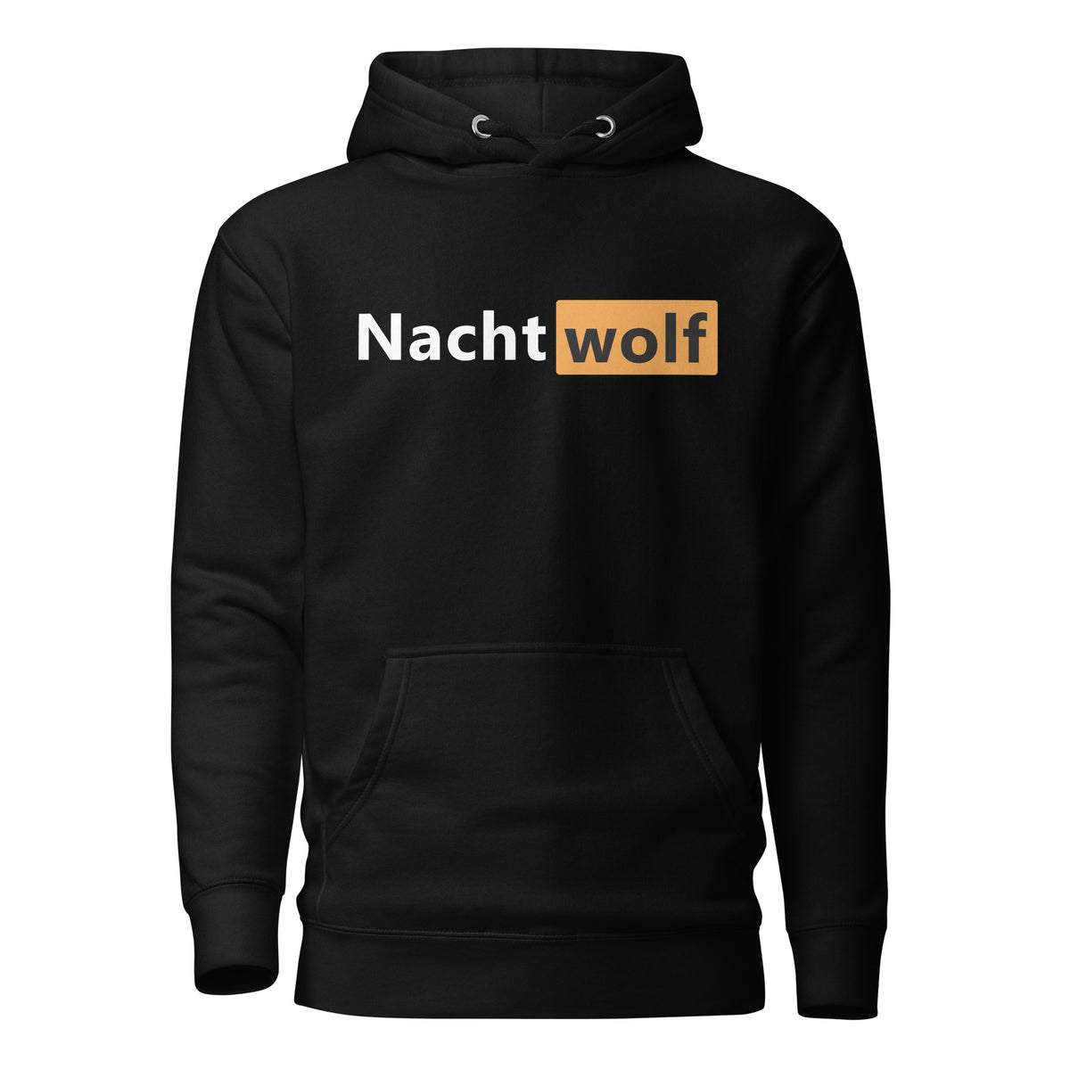 Nachtwolf - Unisex Hoodie – schwarz, Vorderansicht
