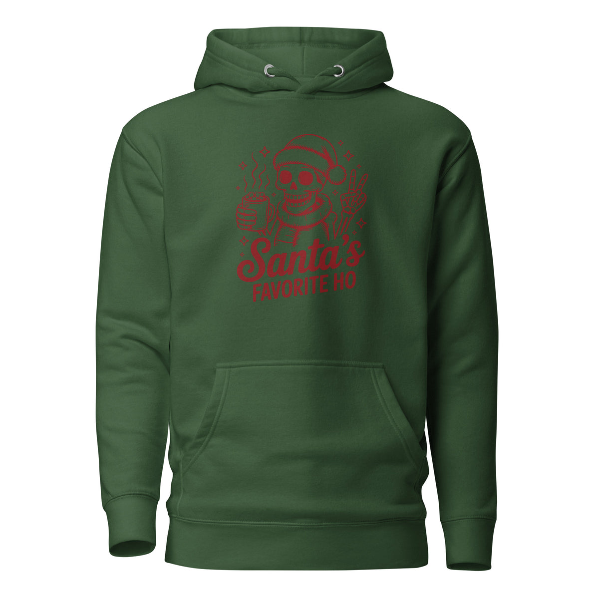 Santa’s Favorite Ho – Unisex Hoodie – grün, Vorderansicht